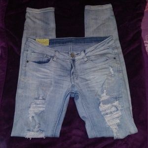 Distressed jeans